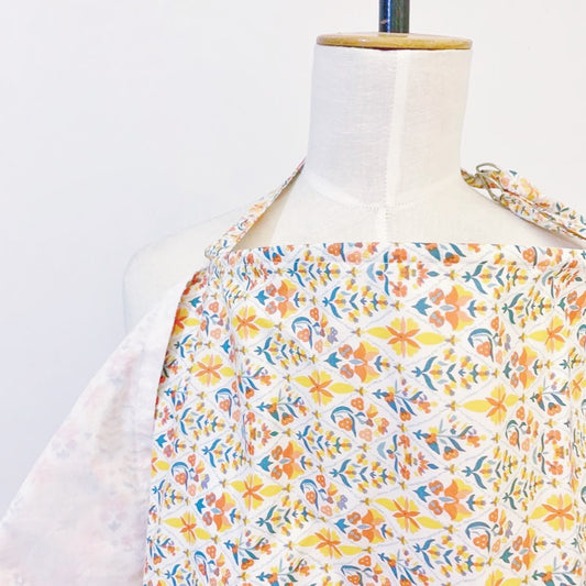 Orange Flowers Nursing Cover