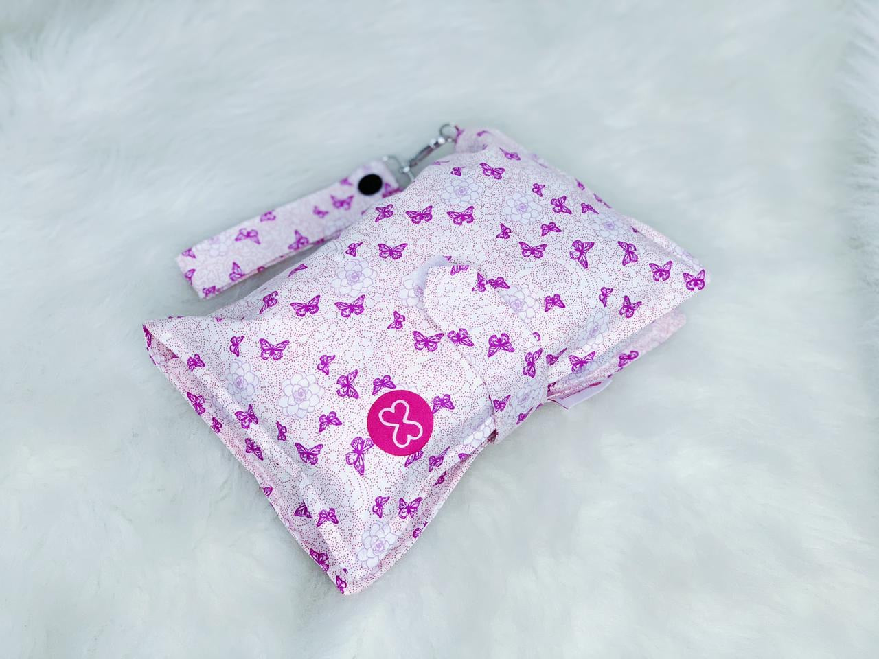 Purple Butterfly Diaper Wallet