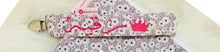 Load image into Gallery viewer, Beige Dot Flowers Pacifier Clip