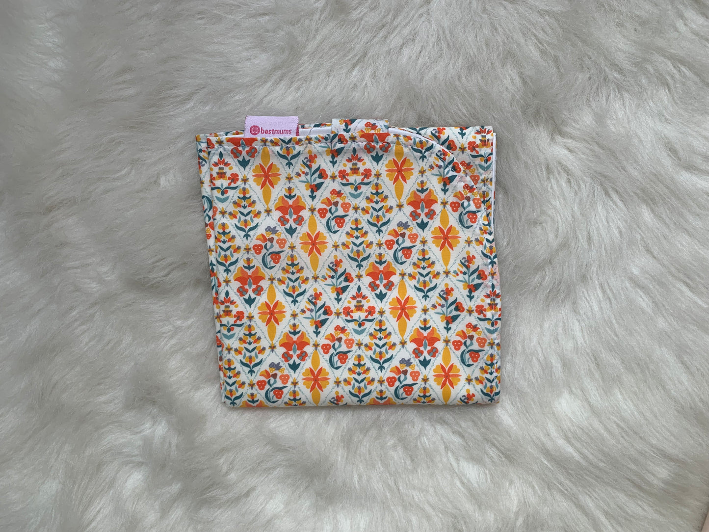 Orange flowers- changing mat