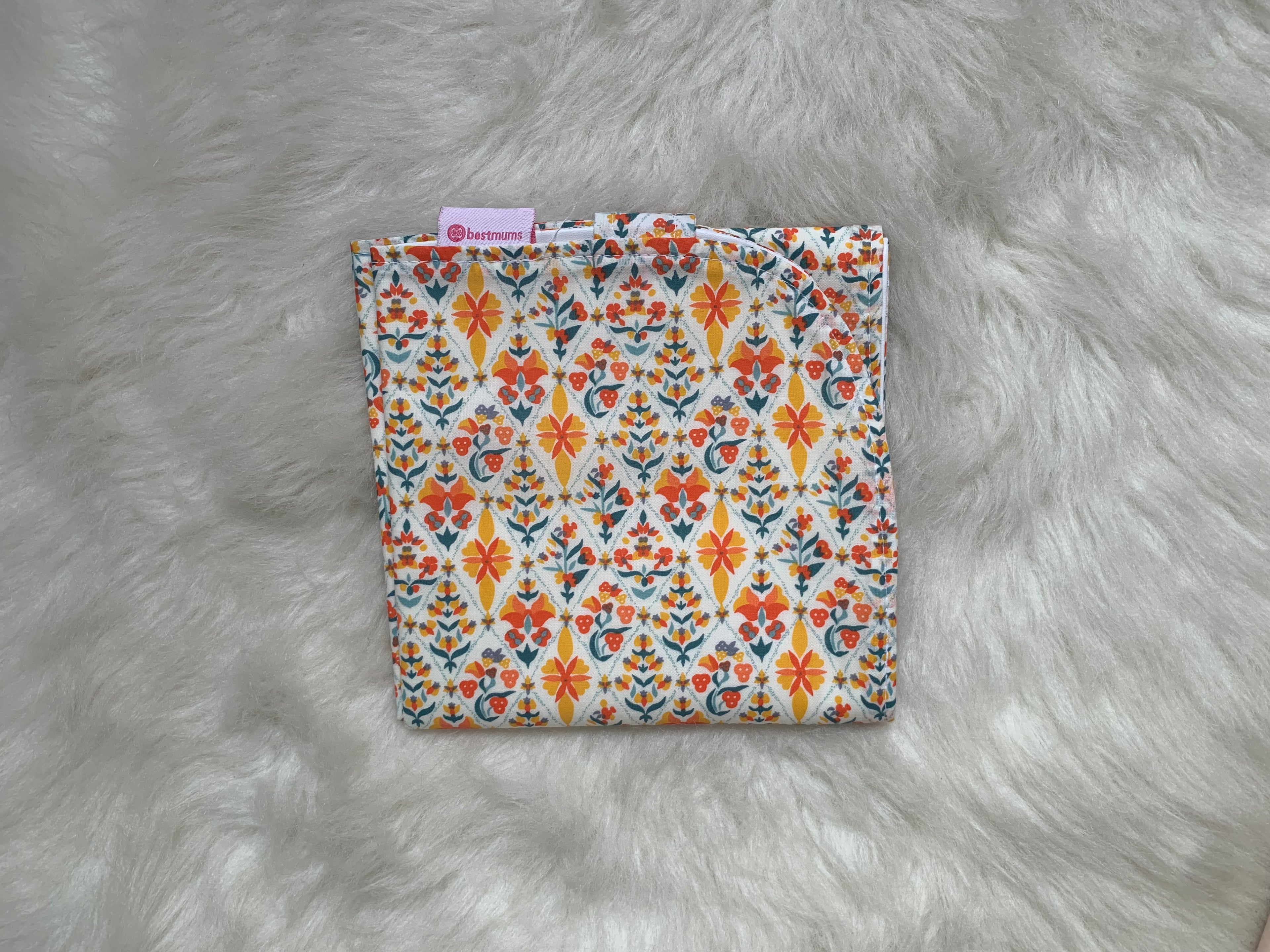 Orange flowers- changing mat