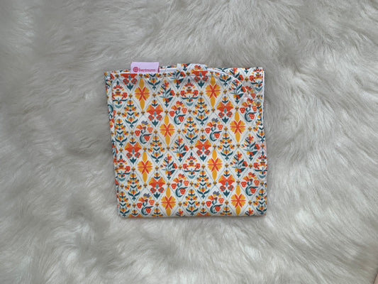 Orange flowers- changing mat