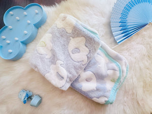 Baby blue Elephant baby blanket