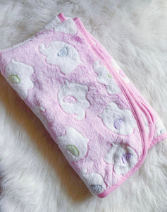 (Copy) Pink Elephant baby blanket