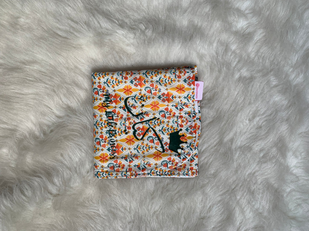 Orange flowers- changing mat
