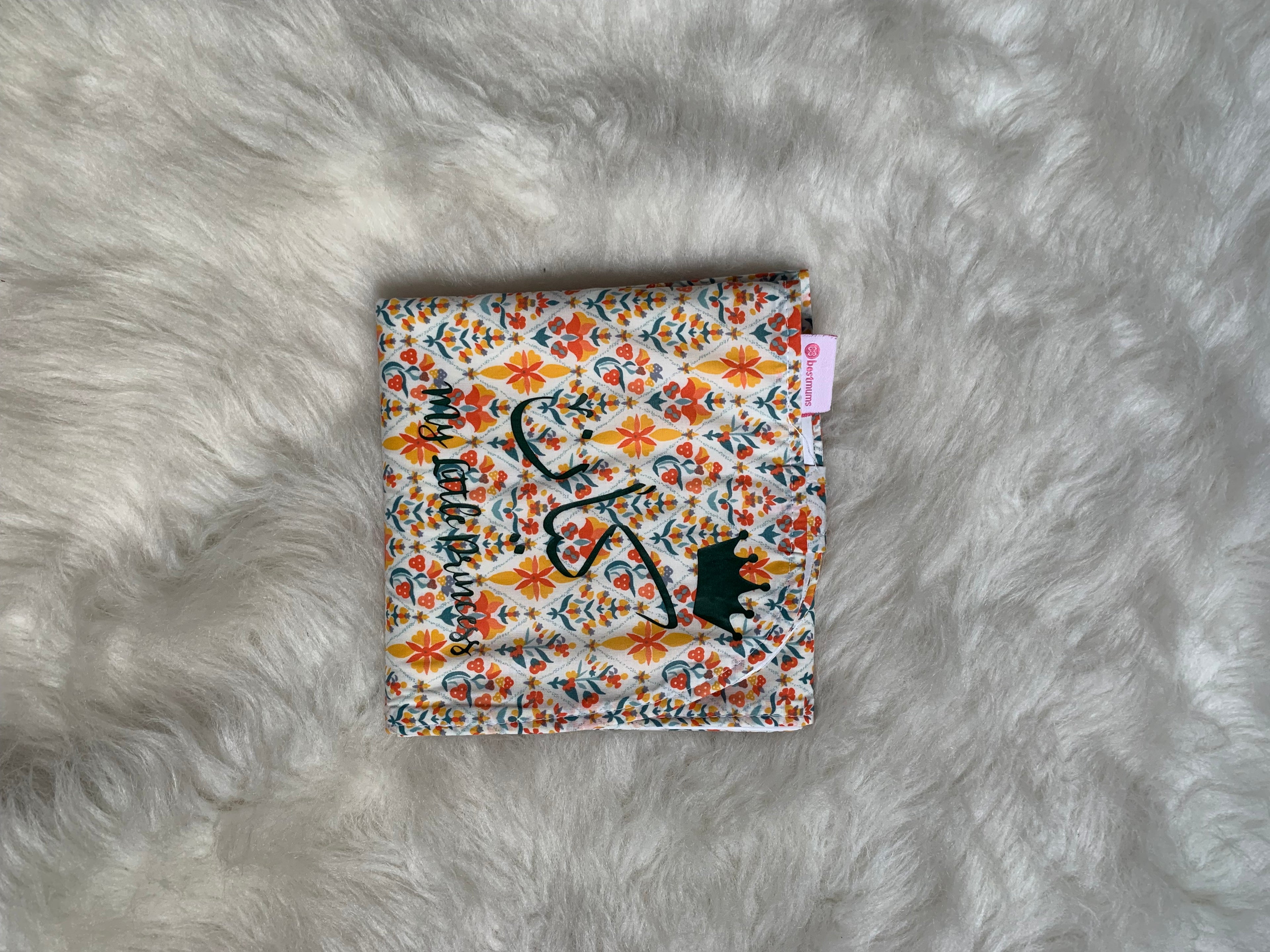 Orange flowers- changing mat