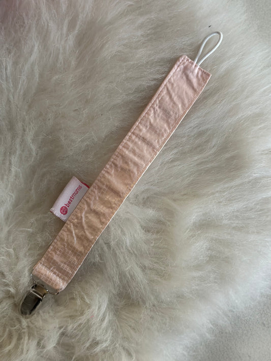 Pink Radiant pacifier Clip