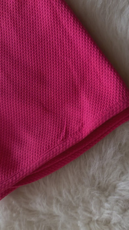 Pink double layered baby blanket