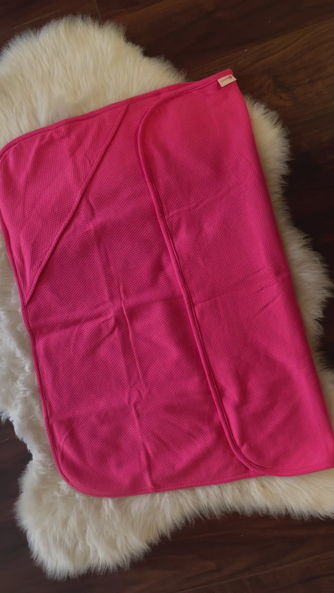 Pink double layered baby blanket