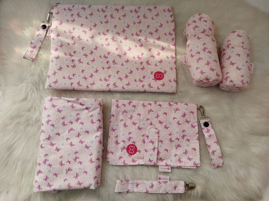 Customized Purple Butterflies baby set