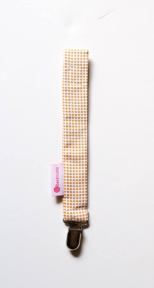 Gold Pacifier Clip