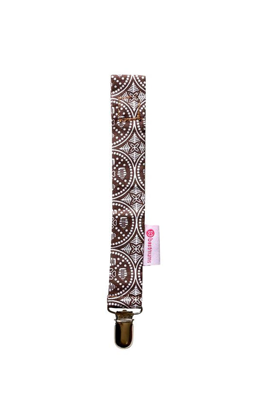 Brown Pacifier Clip