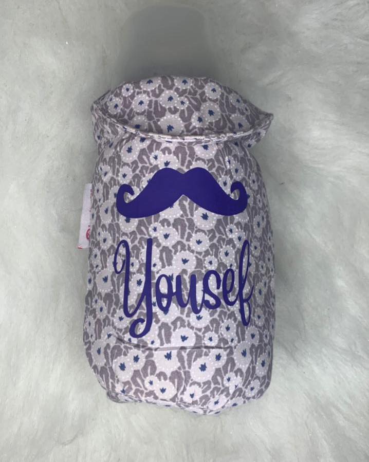 Beige dot flowers Bottle Cover