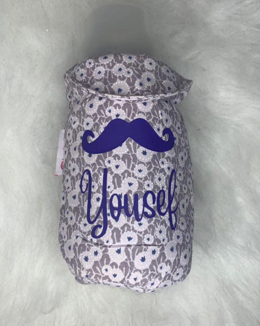 Beige dot flowers Bottle Cover