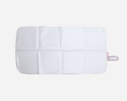 Beige dot Flowers Changing Mat