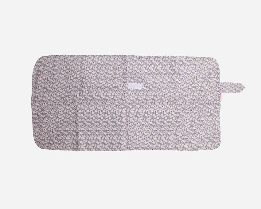 Beige dot Flowers Changing Mat