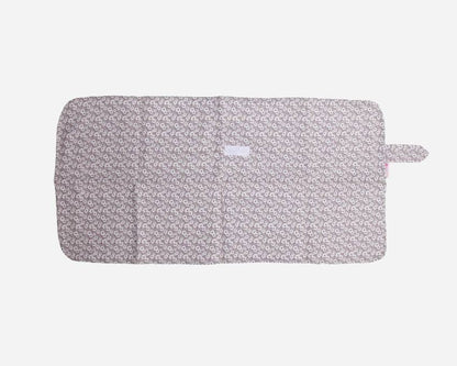 Beige dot Flowers Changing Mat