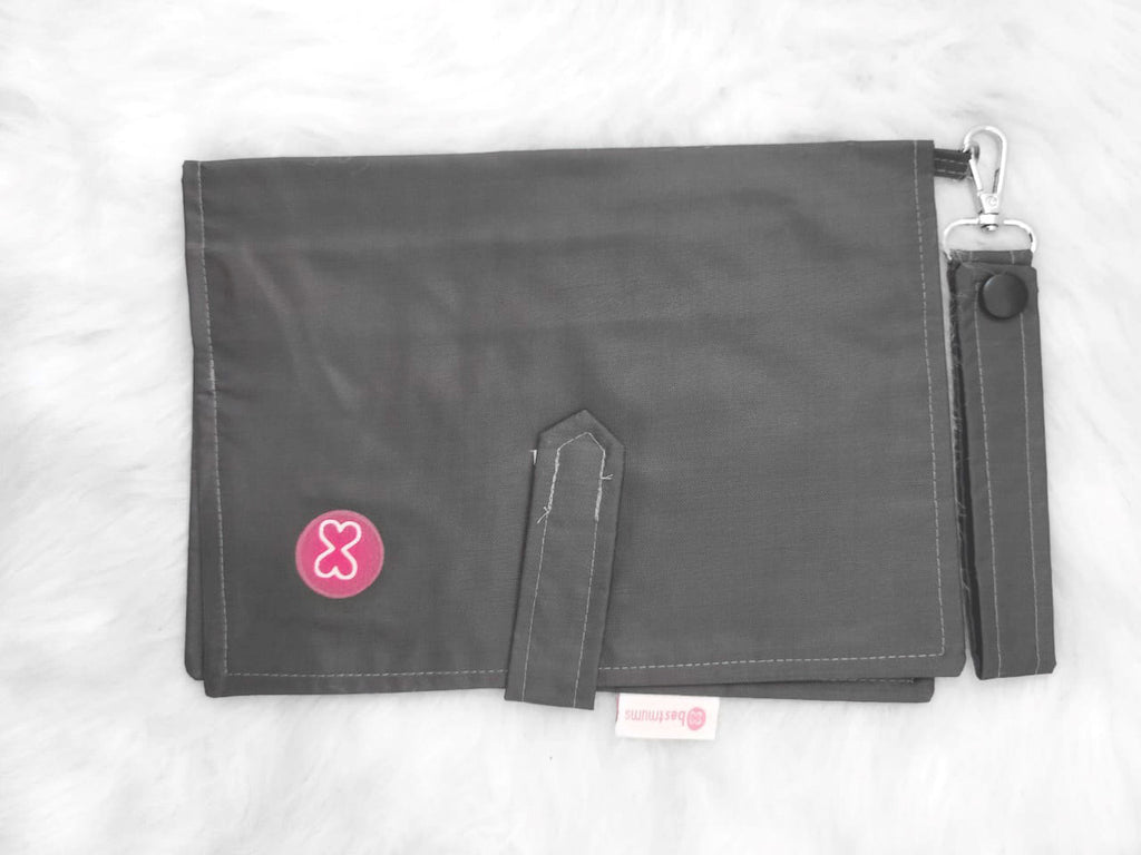 Dark Grey Waterproof Diaper Wallet