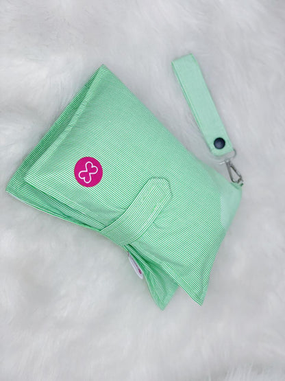 Green Stripes Diaper Wallet