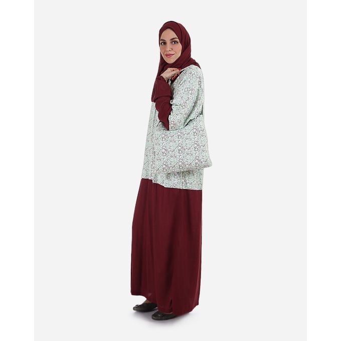 Maroon-Green Prayer Set