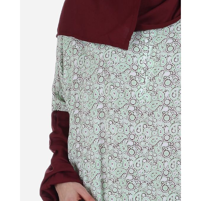 Maroon-Green Prayer Set