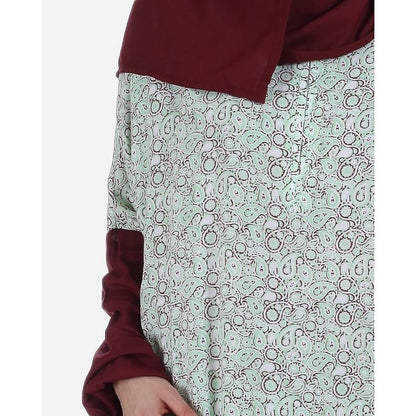 Maroon-Green Prayer Set