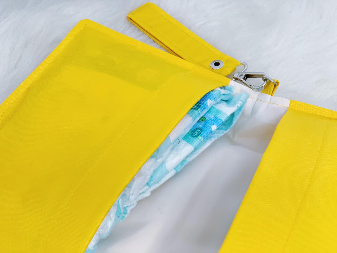 Yellow Waterproof Diaper Wallet
