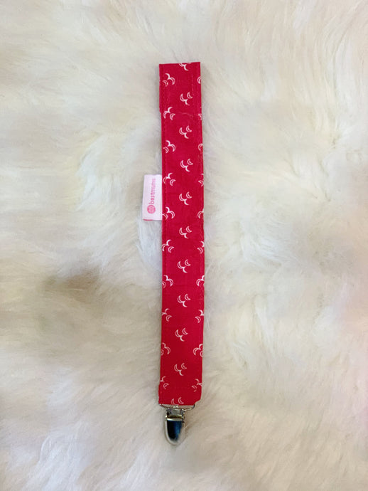 Red Moon Pacifier Clip