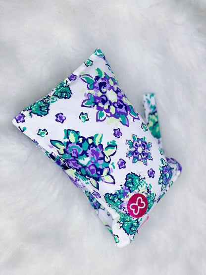 White Purple Diaper Wallet