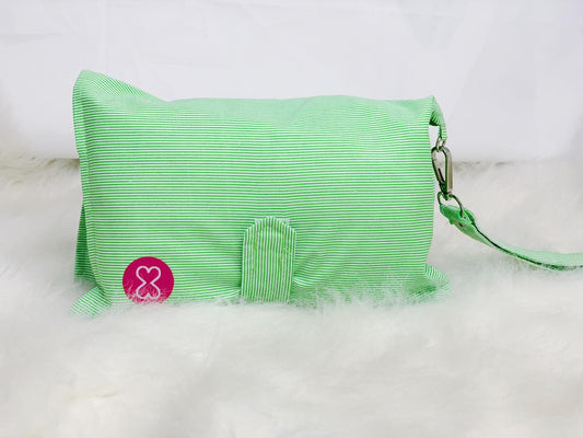 Green Stripes Diaper Wallet
