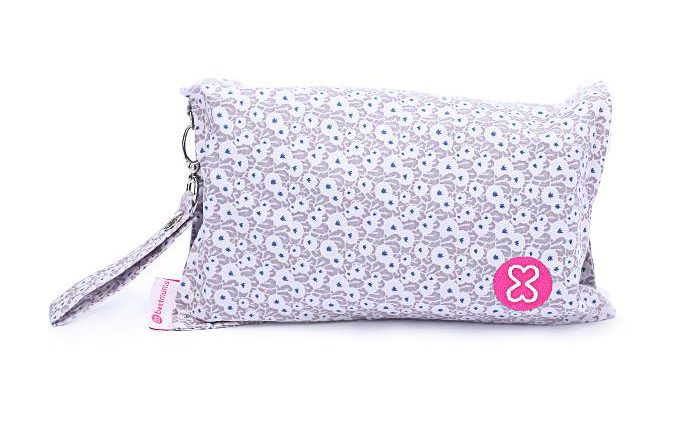 Beige dot flowers diaper wallet