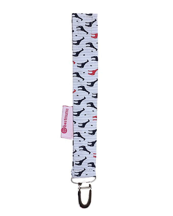 RED Giraffe Pacifier Clip