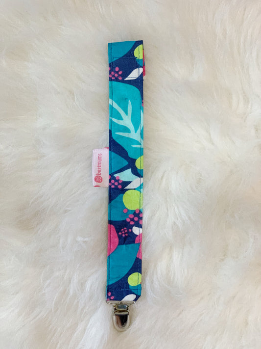 Green Multi Color Pacifier Clip