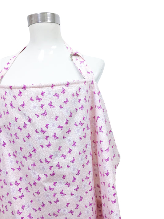 Purple Butterflies Nursing Cover