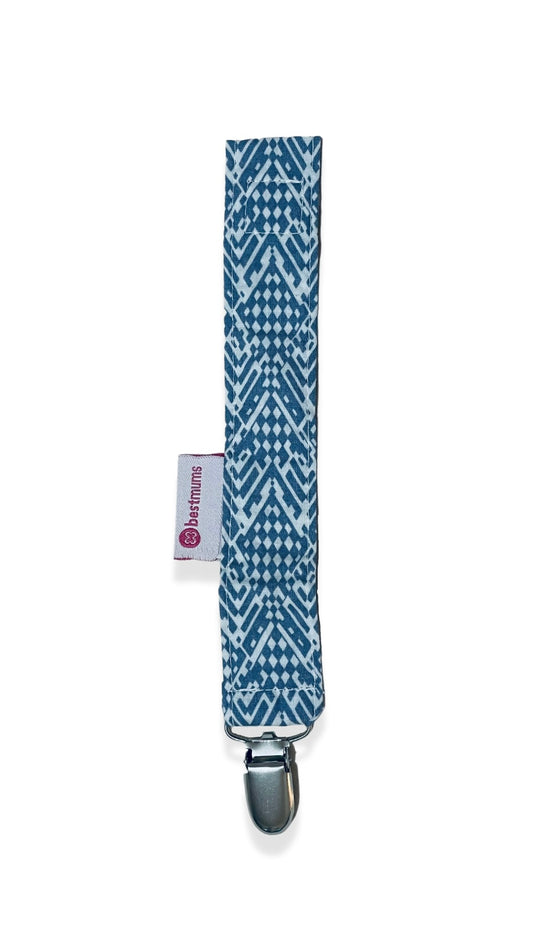 Grey Arabesque Pacifier clip