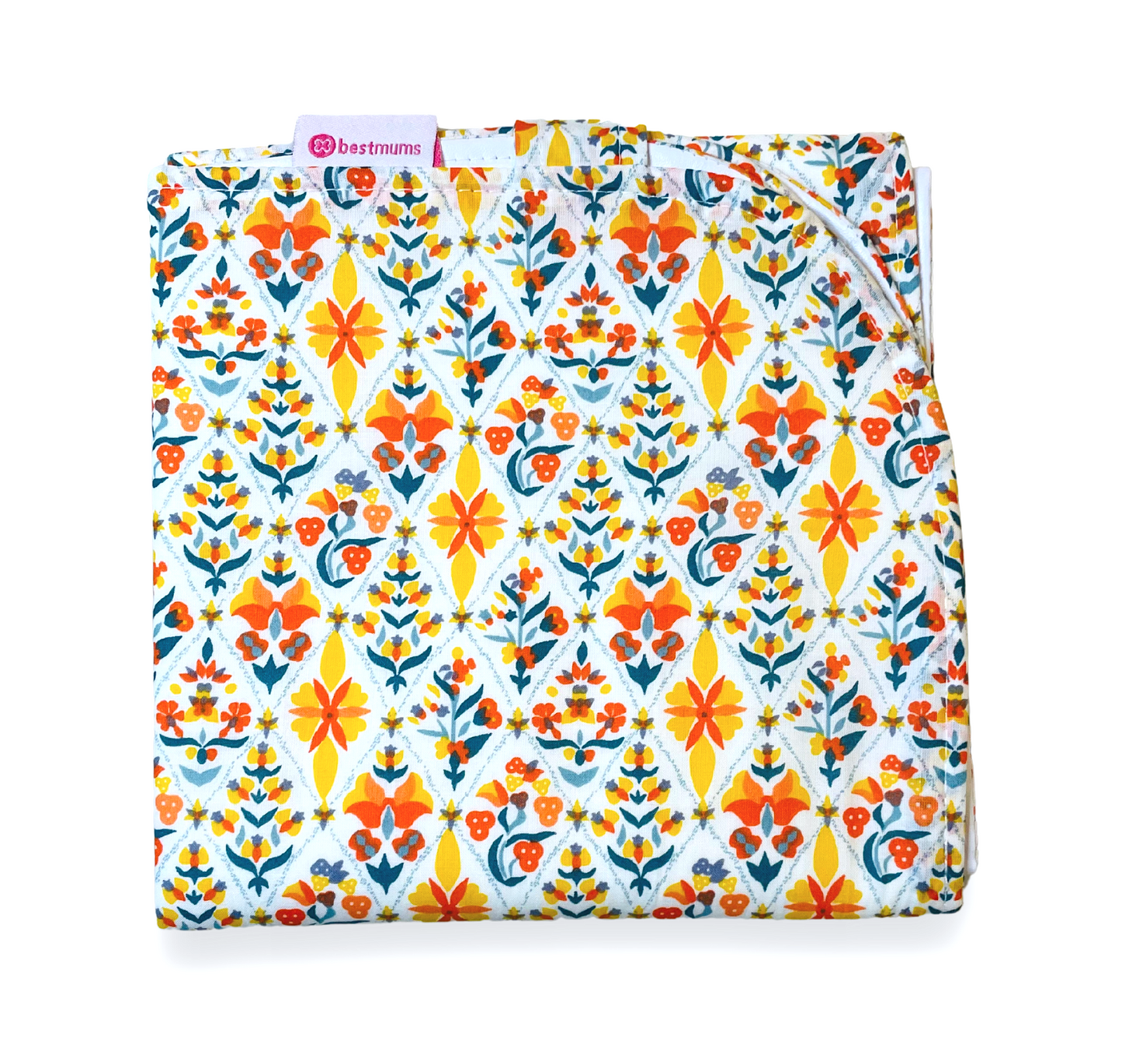 Orange flowers- changing mat