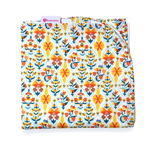 Orange flowers- changing mat
