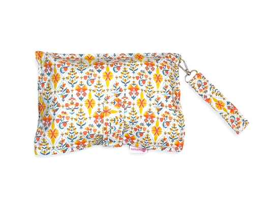 Orange flowers Diaper Wallet