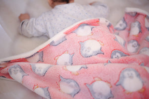 Watermelon Penguin Baby Blanket