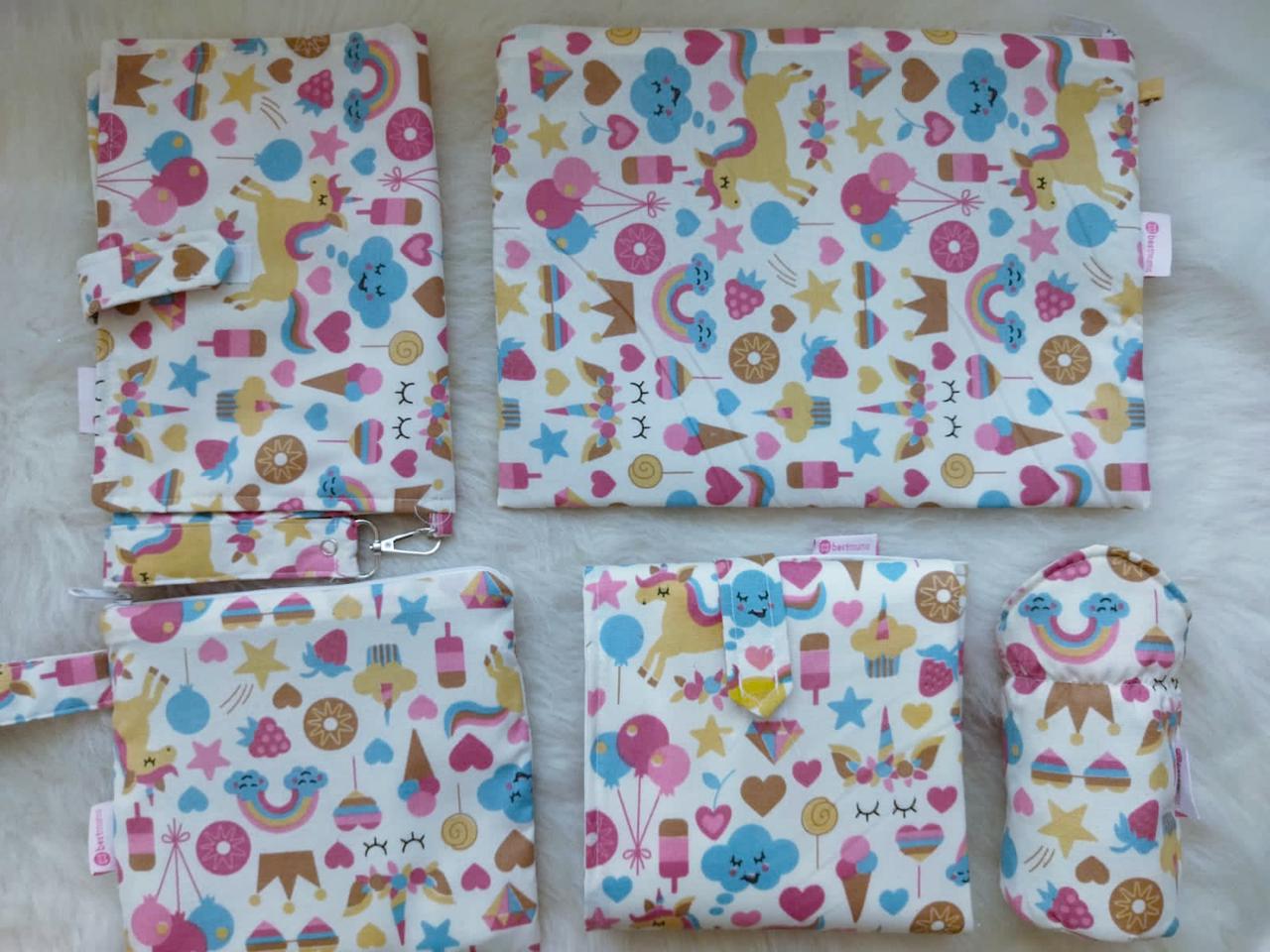 Unicorn Print baby set