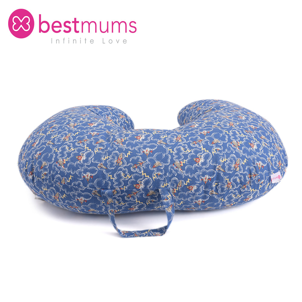 Blue Rockets Nursing Pillow