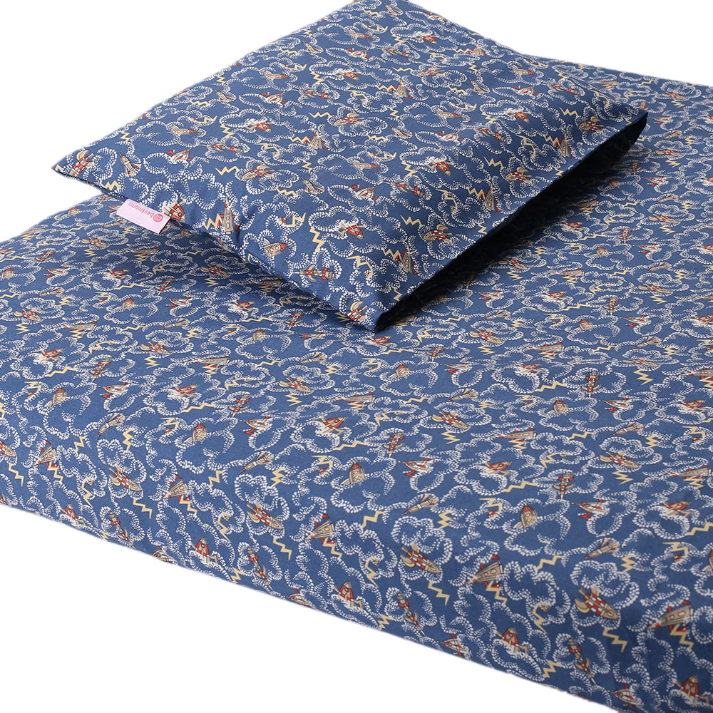 Blue Rocket Crib Sheets