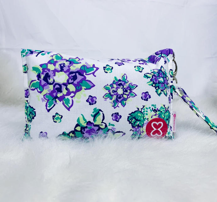 White Purple Diaper Wallet