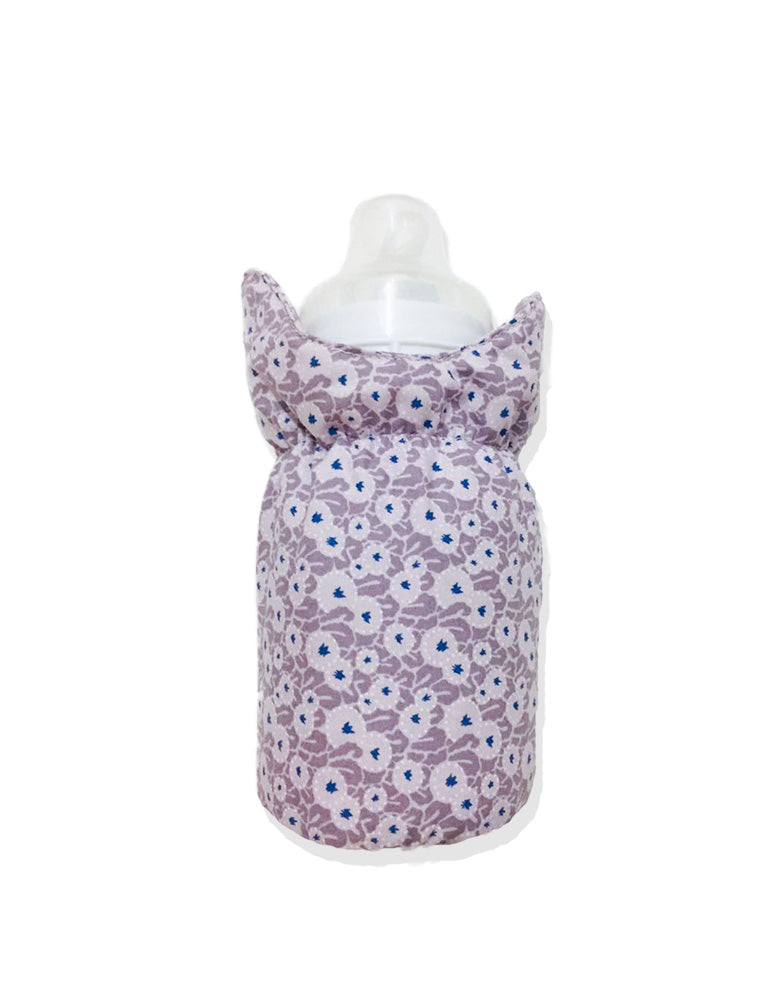 Beige dot flowers Bottle Cover