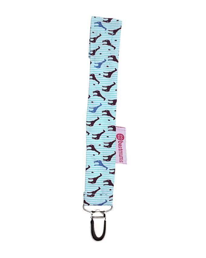 Green Giraffe Pacifier Clip