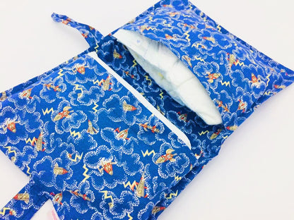 Blue Rockets Diaper Wallet