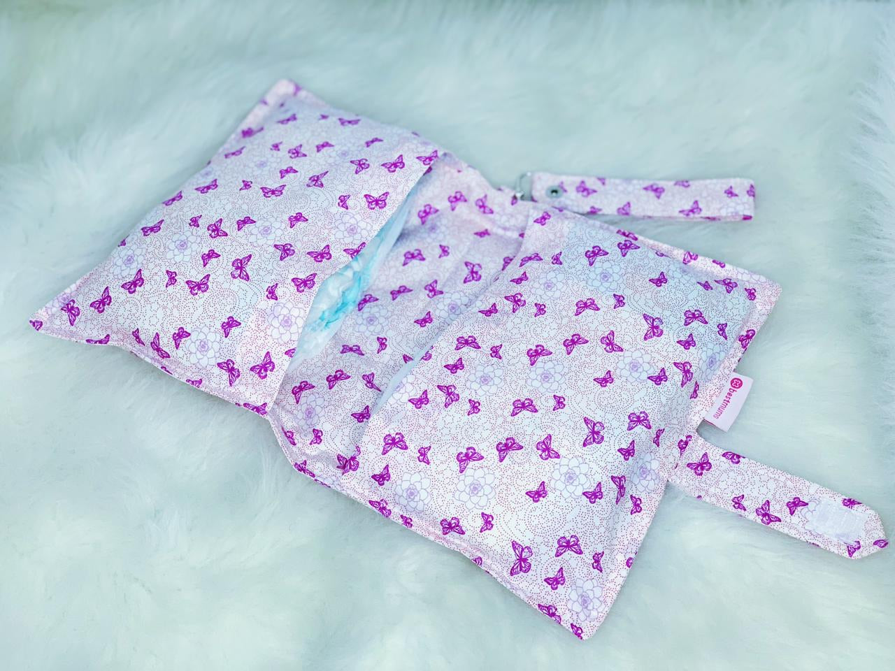 Purple Butterfly Diaper Wallet