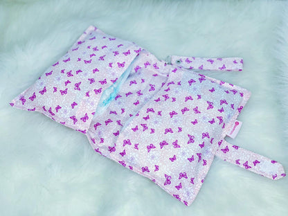 Purple Butterfly Diaper Wallet