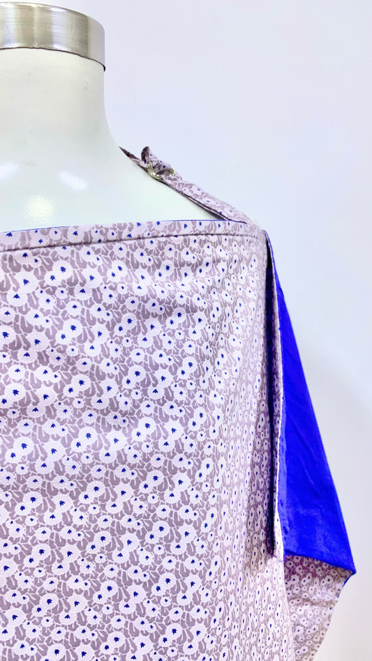 Beige Dot Flowers Nursing Cover