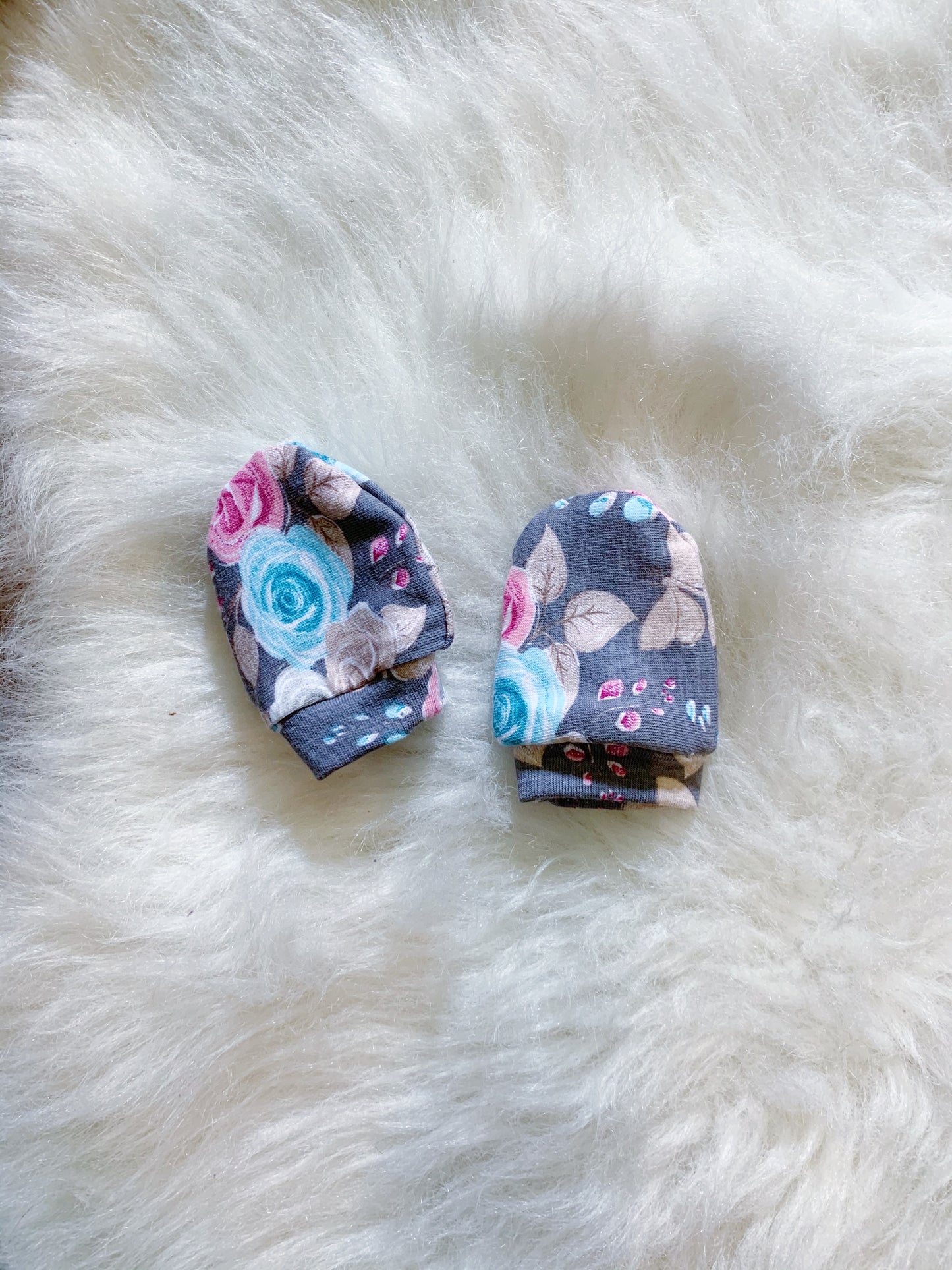 Flowers Baby Mittens